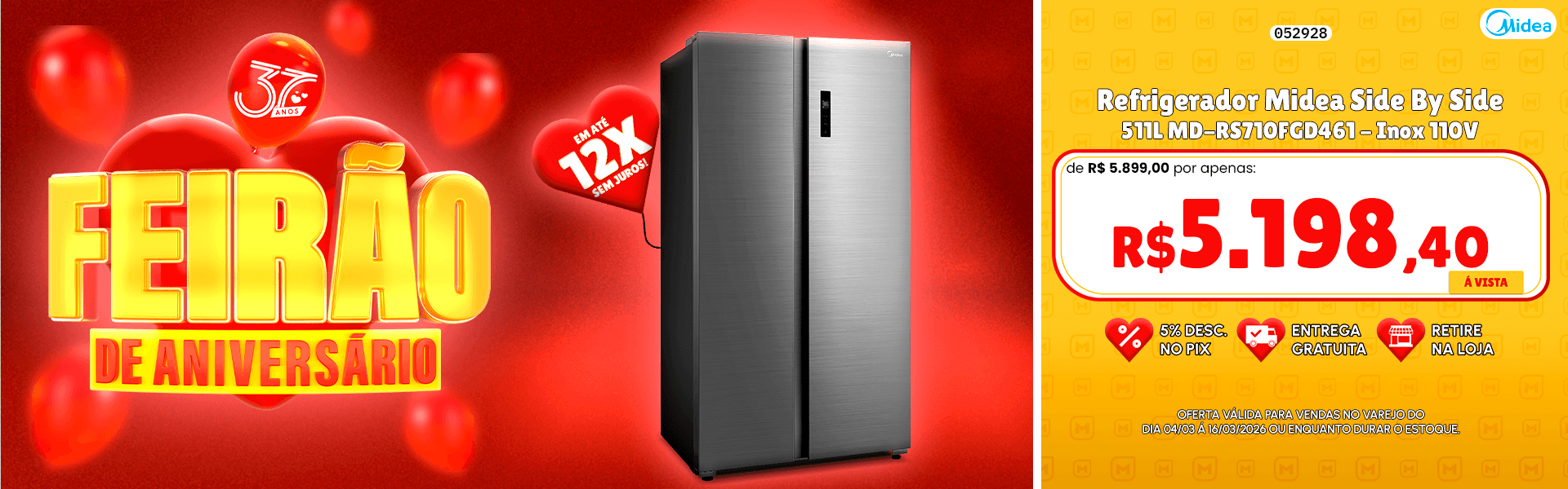 Refrigerador Midea Side By Side