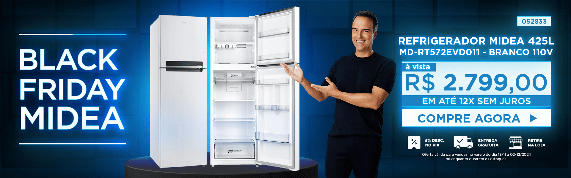 Refrigerador Midea 425L