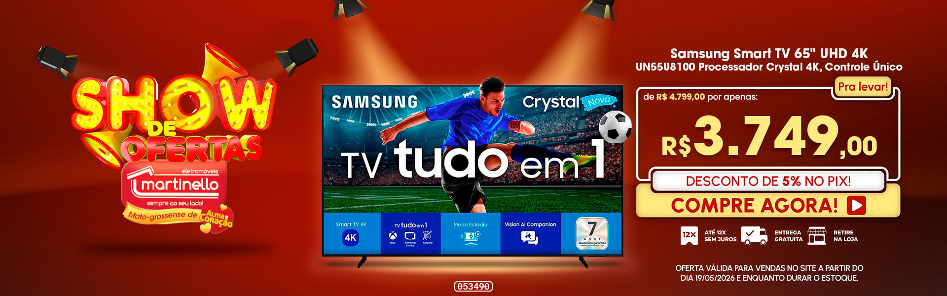 Samsung Smart TV 65" UHD 4K