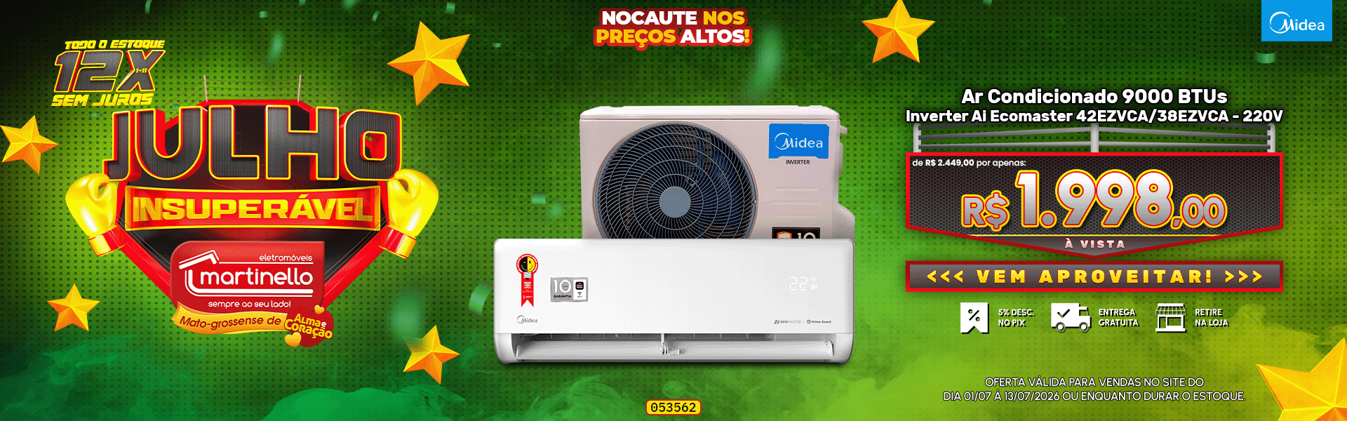 Ar Condicionado 9000 BTUs