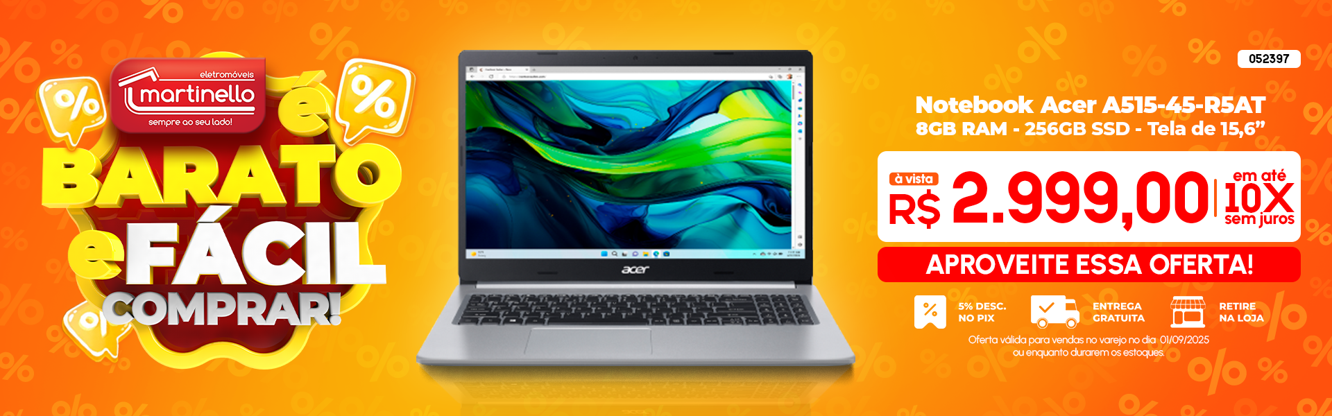 Notebook Acer A515-45-R5AT - 8GB RAM