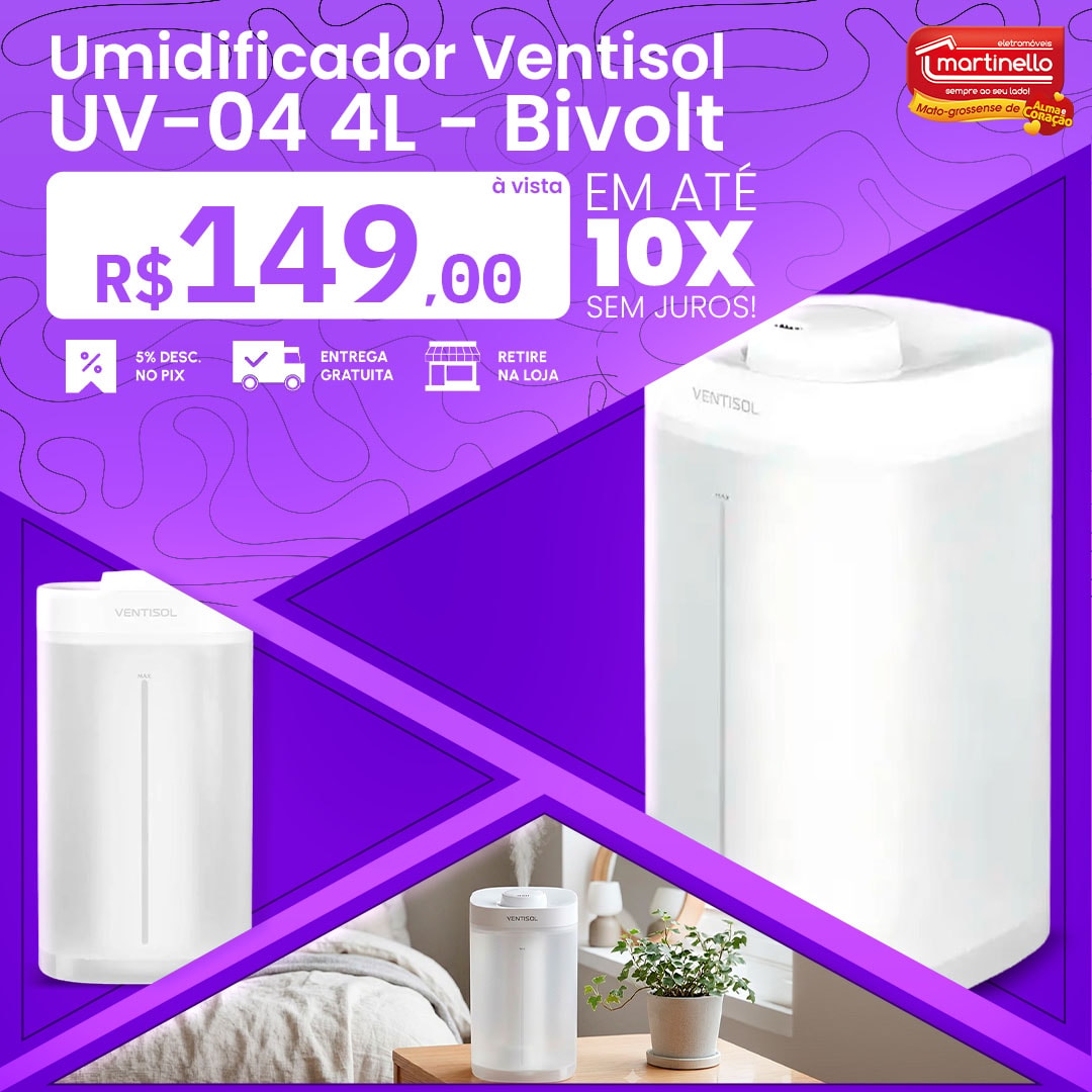 Umidificador Ventisol UV-04 4L - Bivolt