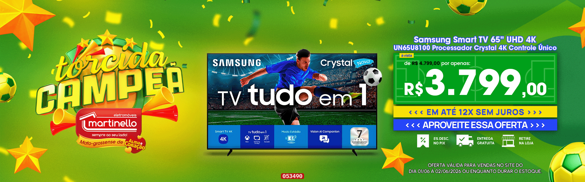 Samsung Smart TV 65" UHD 4K