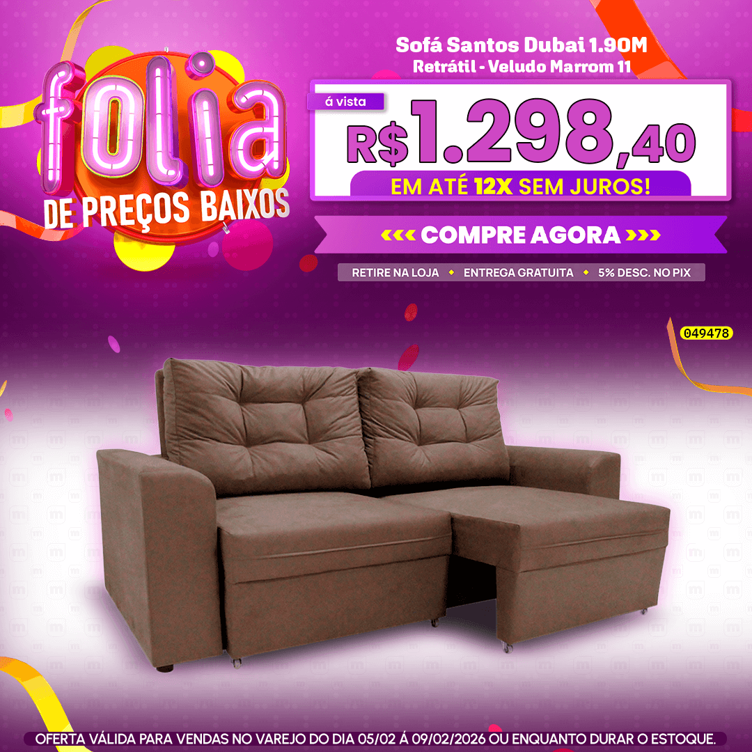 Sofá Santos Dubai 1.90M