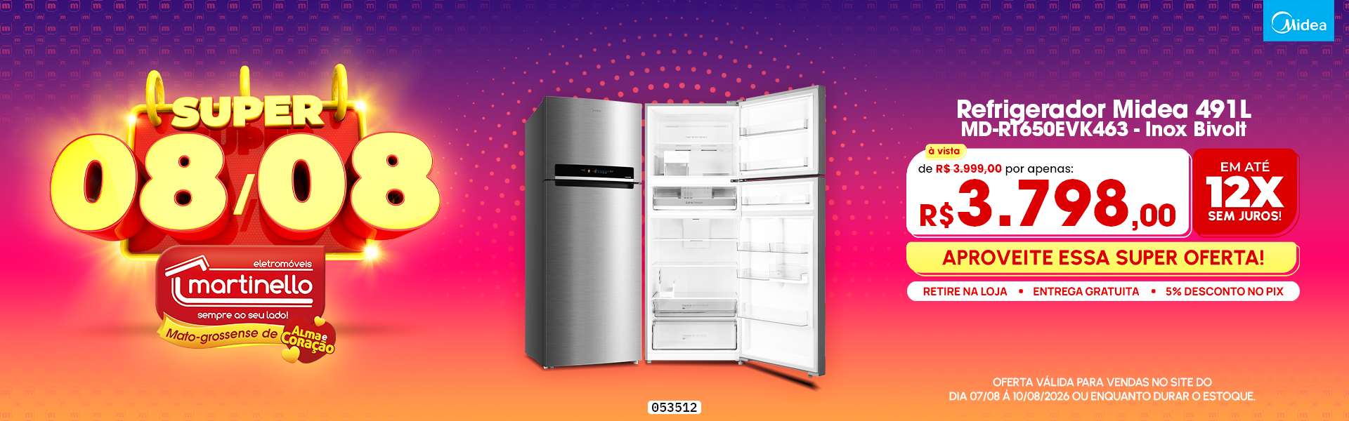 Refrigerador Midea 491L