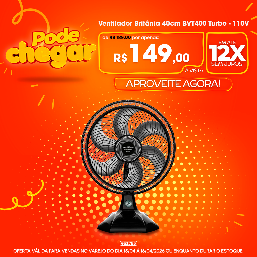 Ventilador Britânia 40cm BVT400 Turbo - 110V