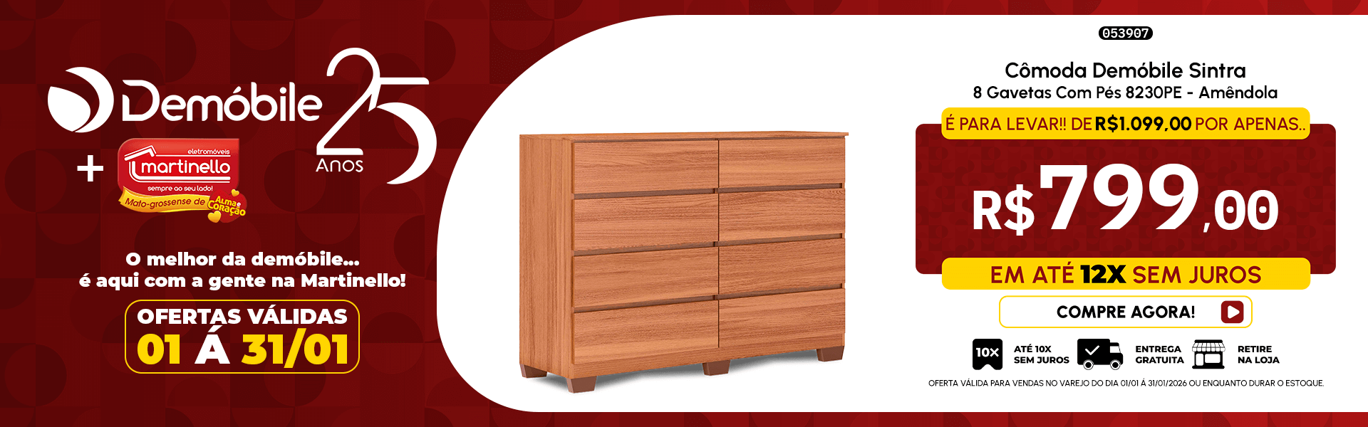 Cômoda Demóbile Sintra