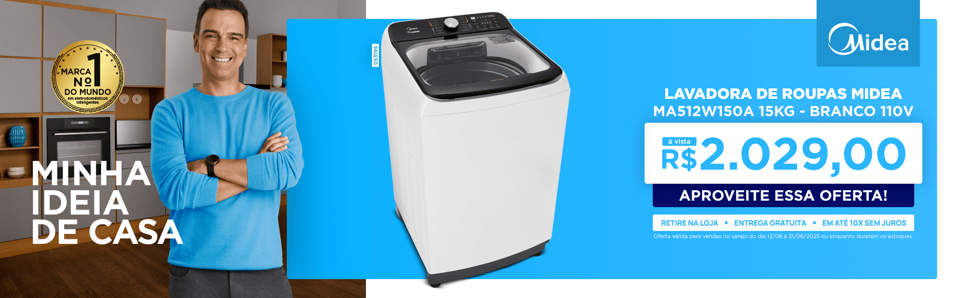 Lavadora Midea 15KG