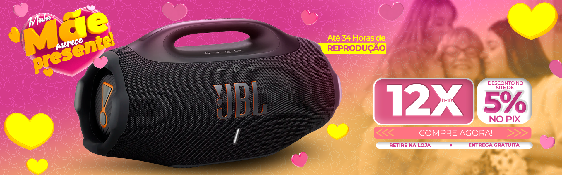 Caixa de Som JBL Boombox 4 Bluetooth - Preto