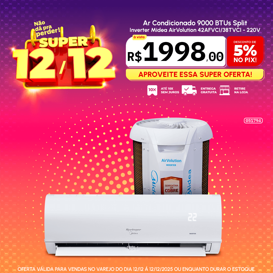 Ar Condicionado 9000 BTUs Split