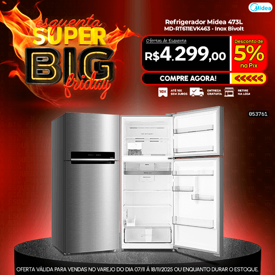 Refrigerador Midea 473L