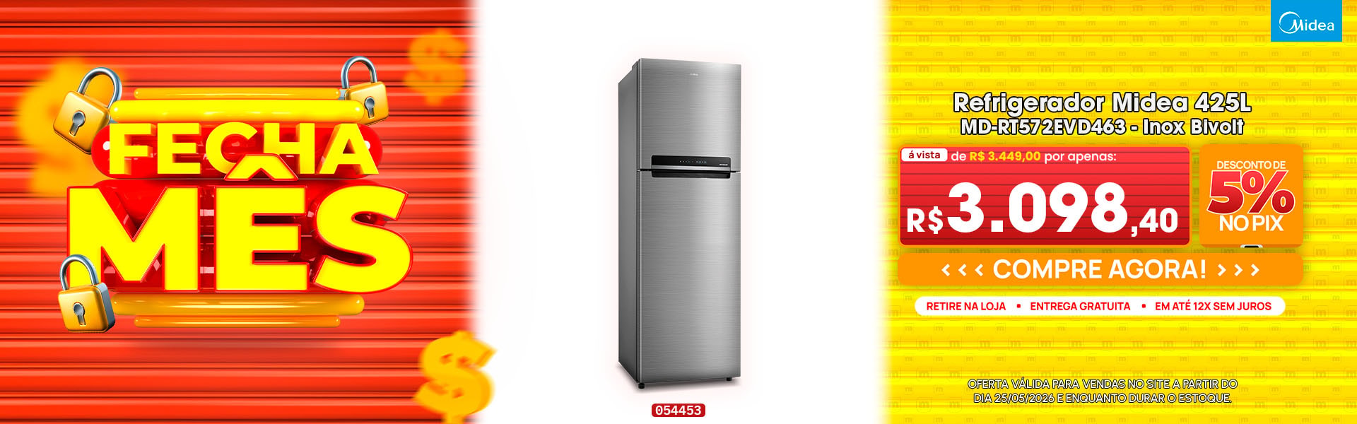 Refrigerador Midea 425L