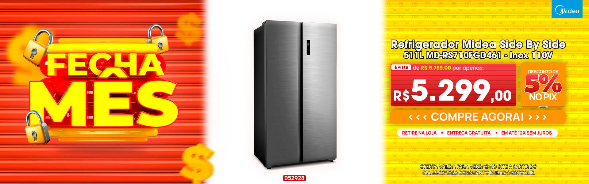 Refrigerador Midea Side By Side