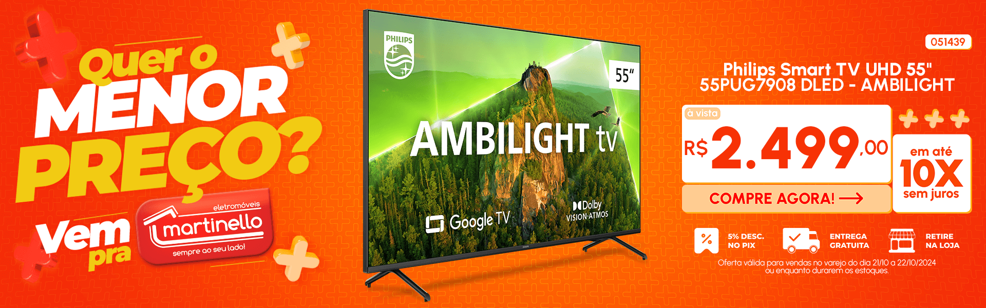 TV Philips 55 Ambilight