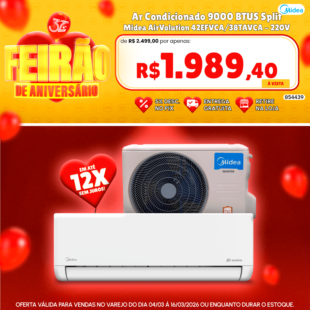 Ar Condicionado 9000 BTUS Split