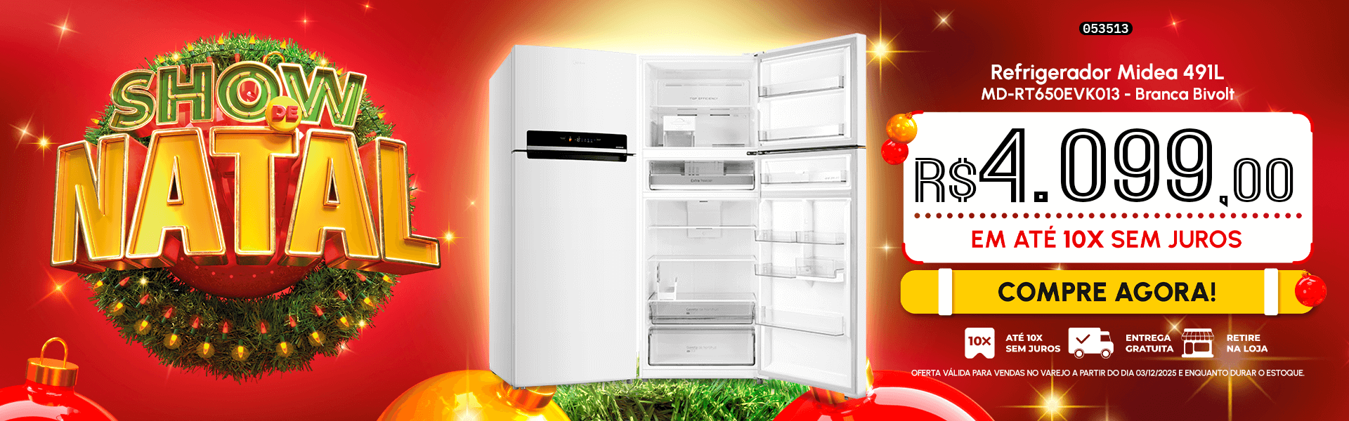 Refrigerador Midea 491L