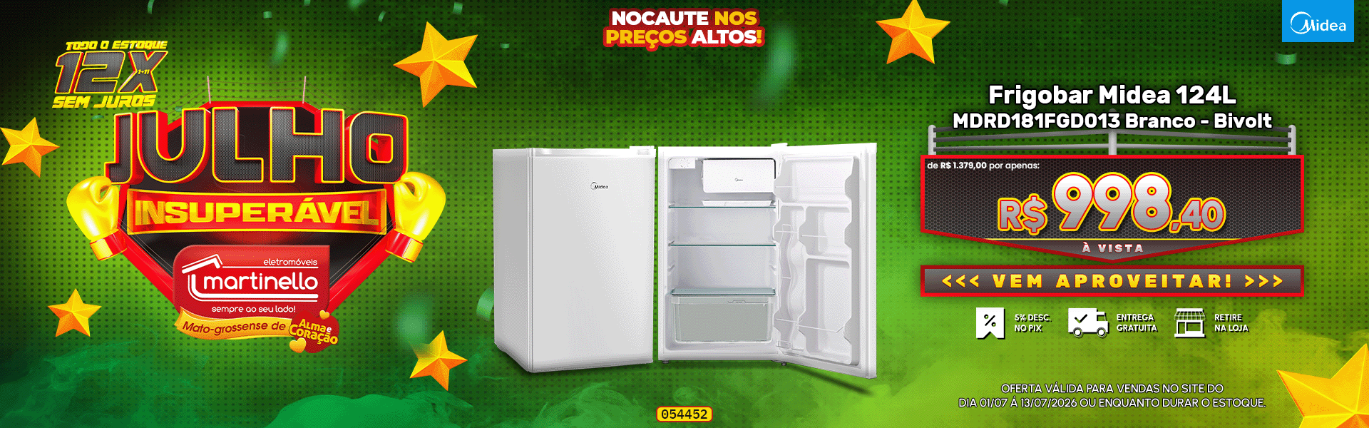 Frigobar Midea 124L