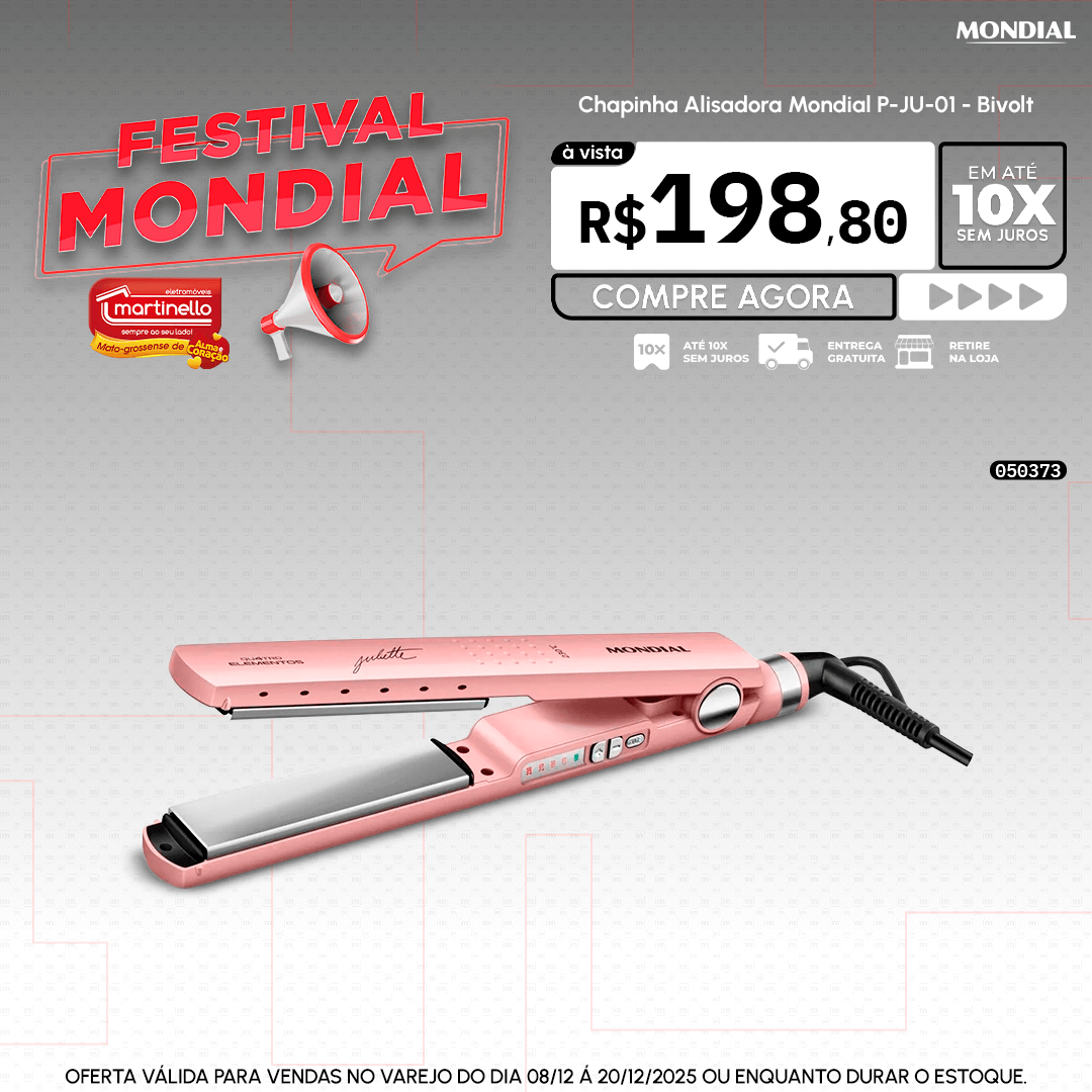 Chapinha Alisadora Mondial P-JU-01 - Bivolt