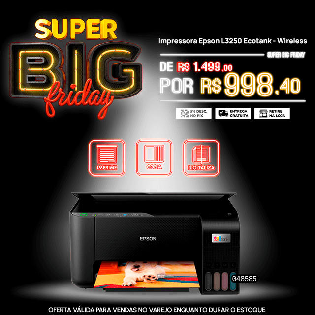 Impressora Epson L3250 Ecotank - Wireless