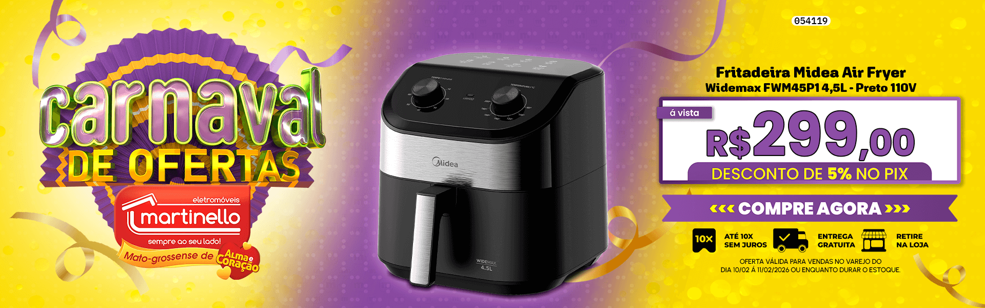 Fritadeira Midea Air Fryer