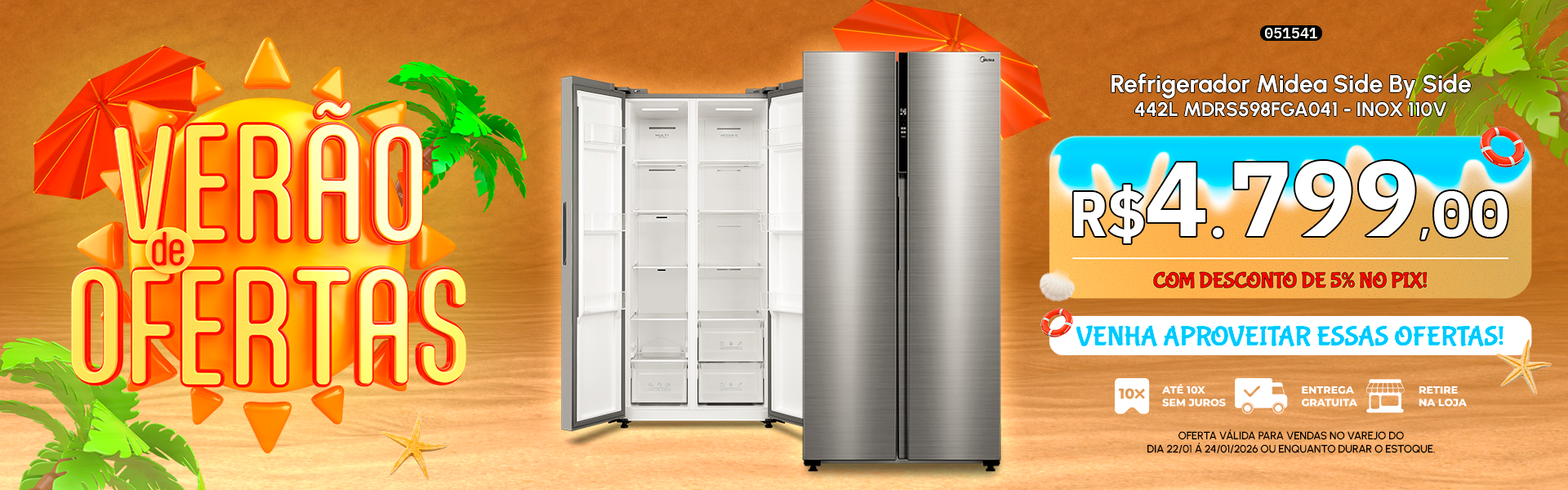 Refrigerador Midea Side By Side