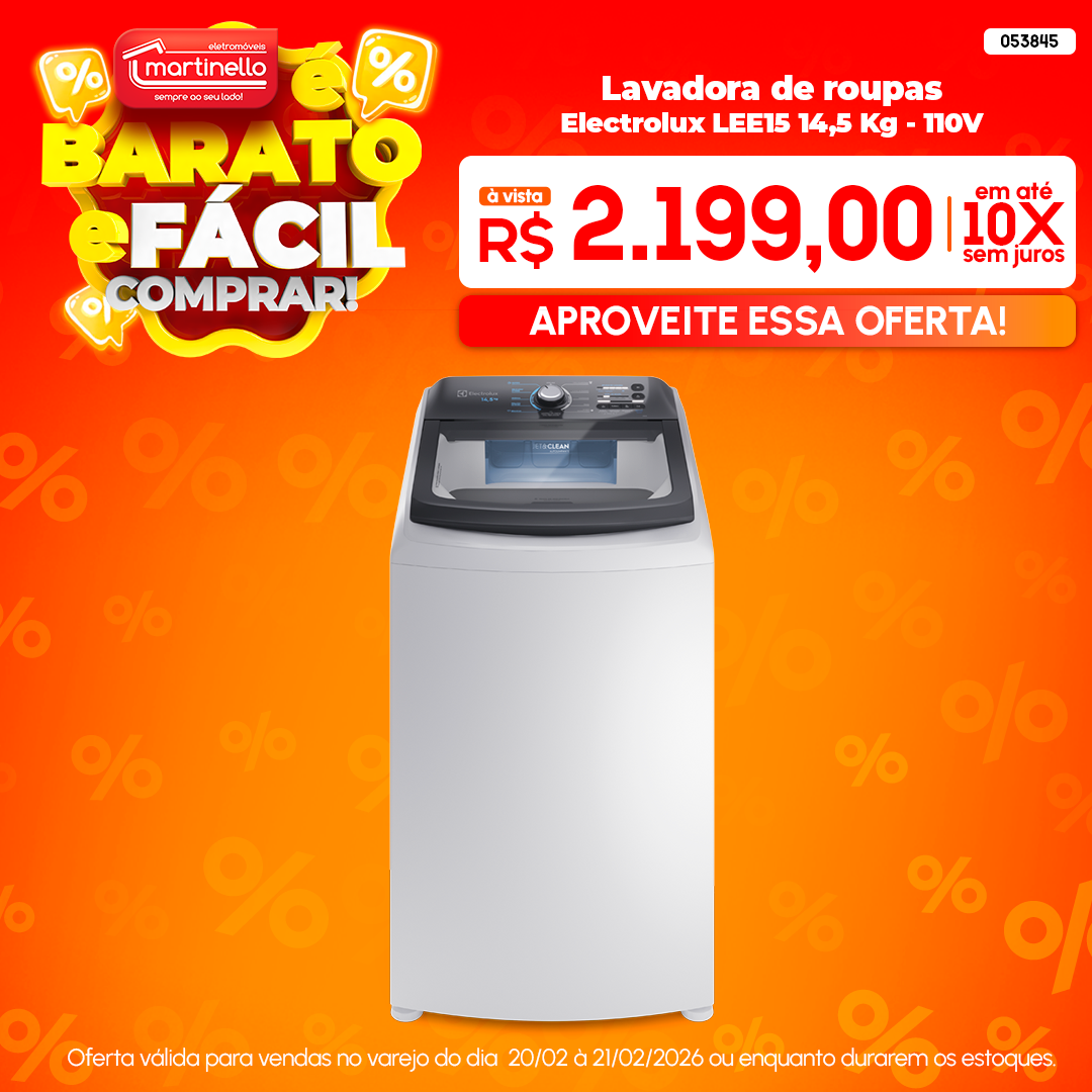 Lavadora de roupas Electrolux LEE15 14,5 Kg - 110V