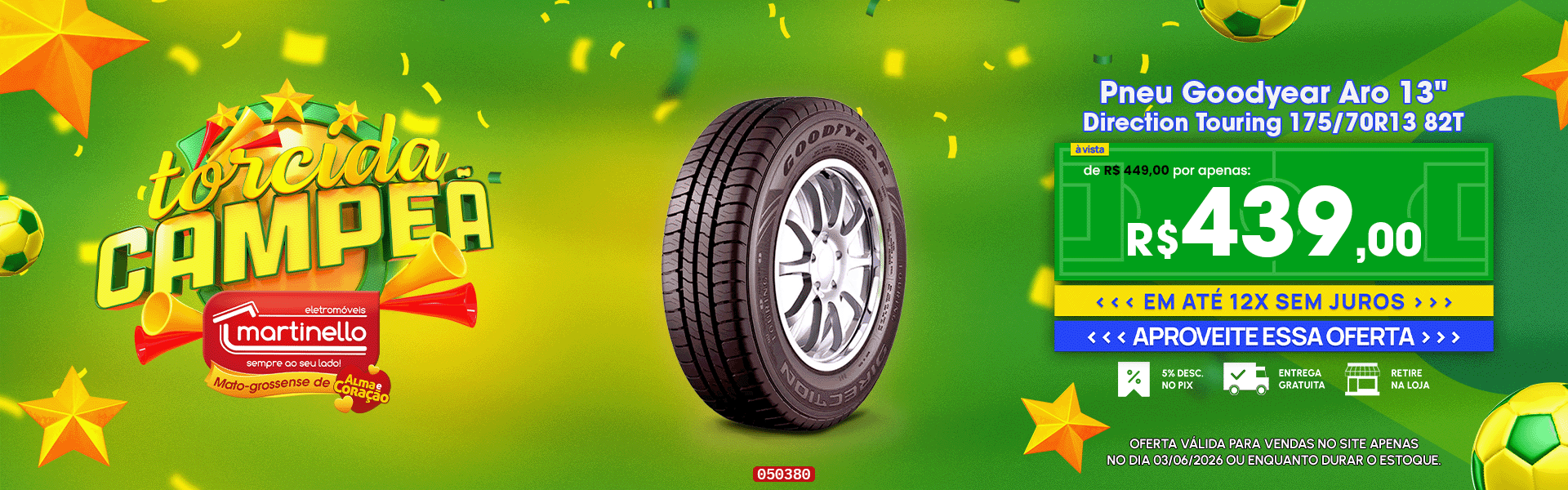 Pneu Goodyear Aro 13"