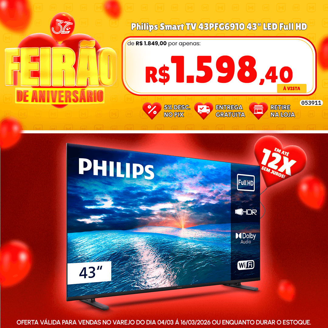 Philips Smart TV 43PFG6910 43" LED Full HD