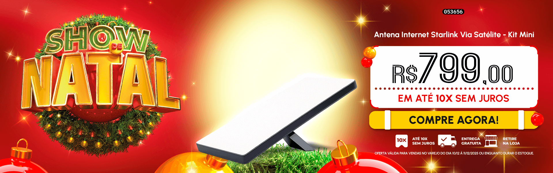 Antena Internet Starlink Via Satélite - Kit Mini