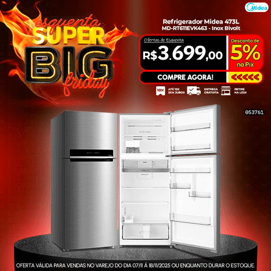 Refrigerador Midea 473L