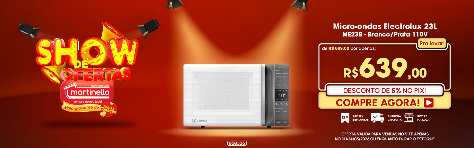 Micro-ondas Electrolux 23L
