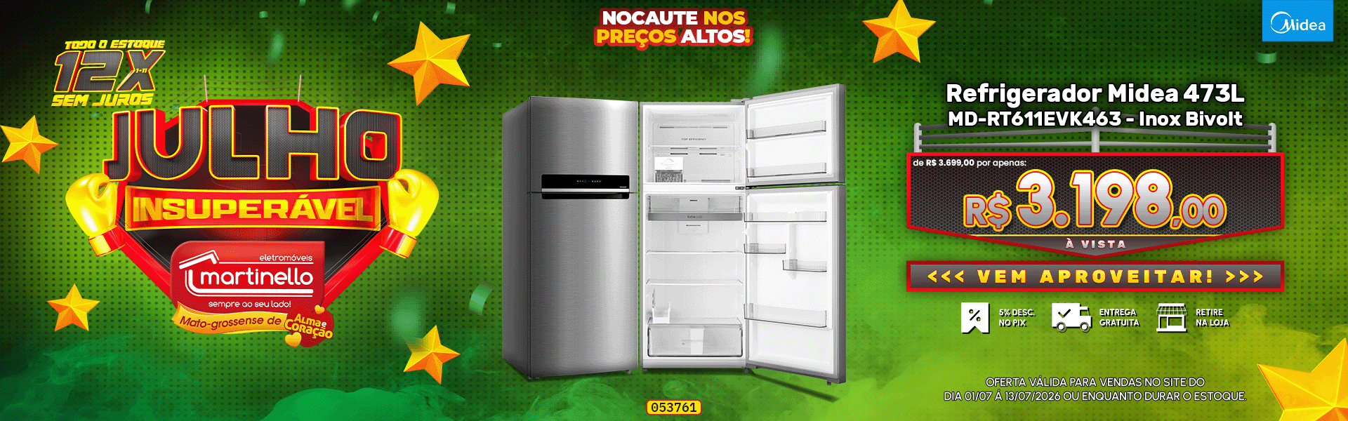 Refrigerador Midea 473L