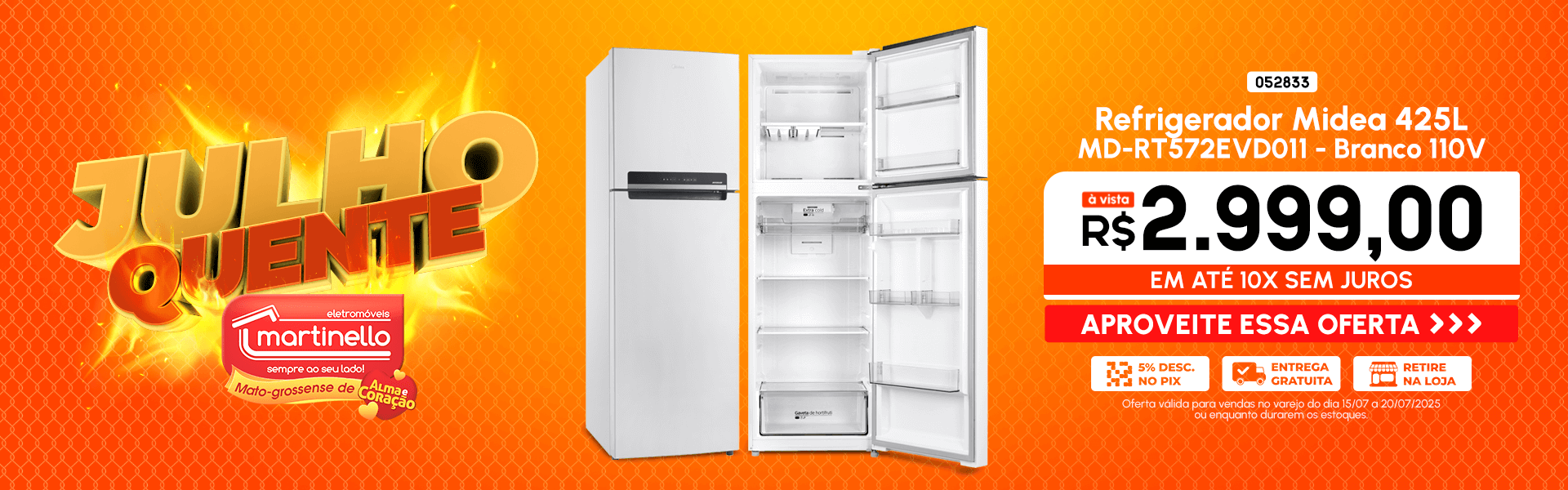 Refrigerador Midea 425L