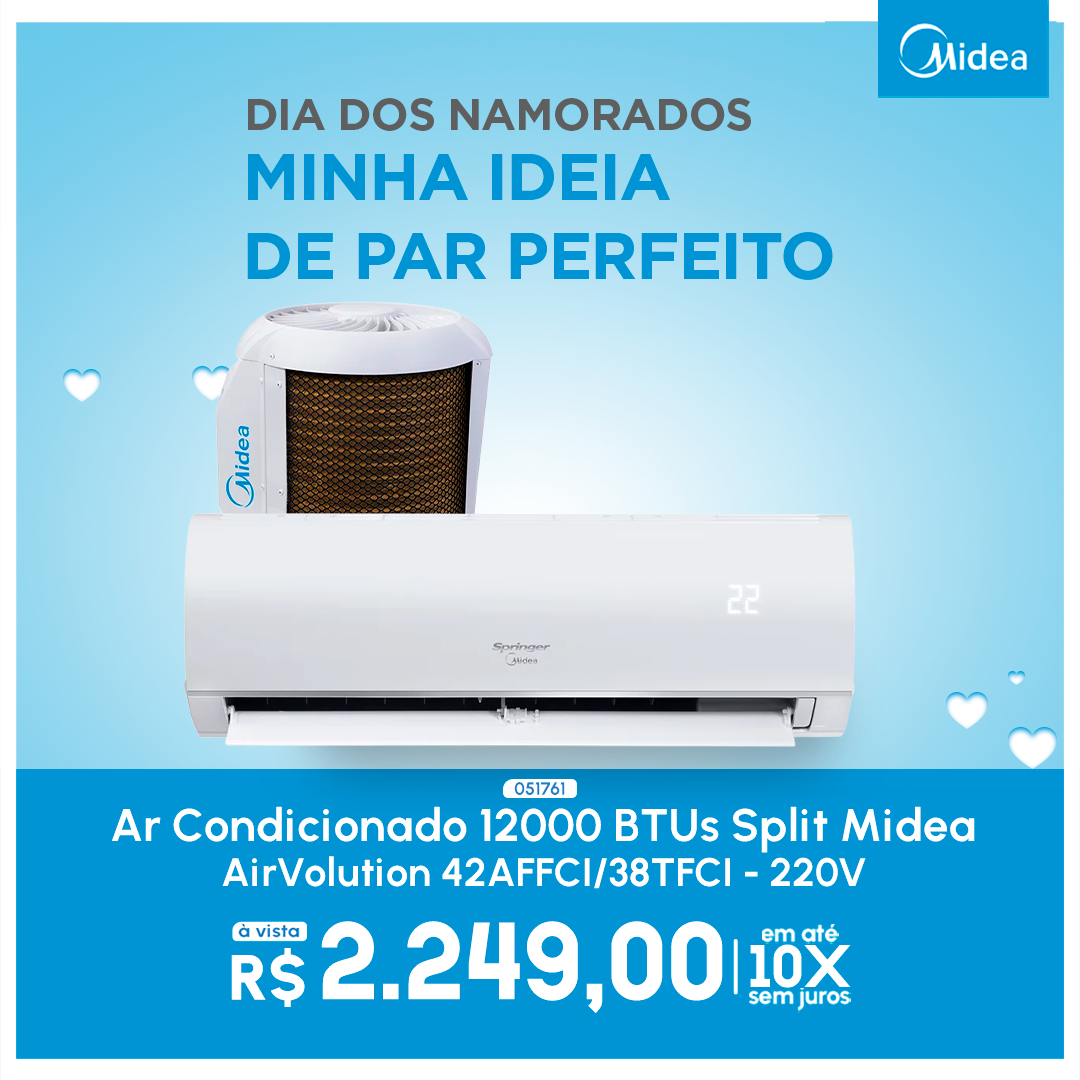 Ar Condicionado 12000 BTUs Split Midea