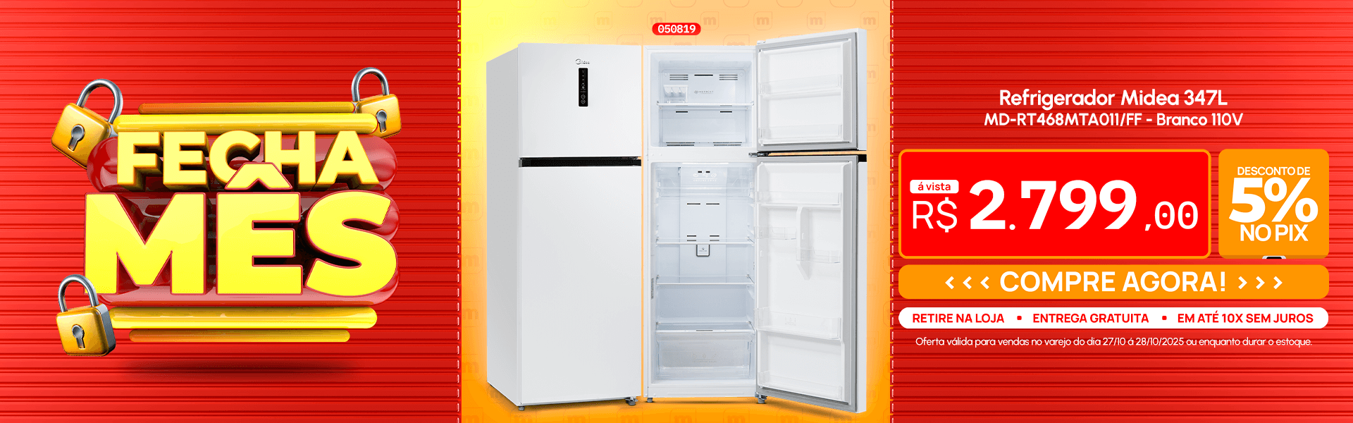 Refrigerador Midea 347L