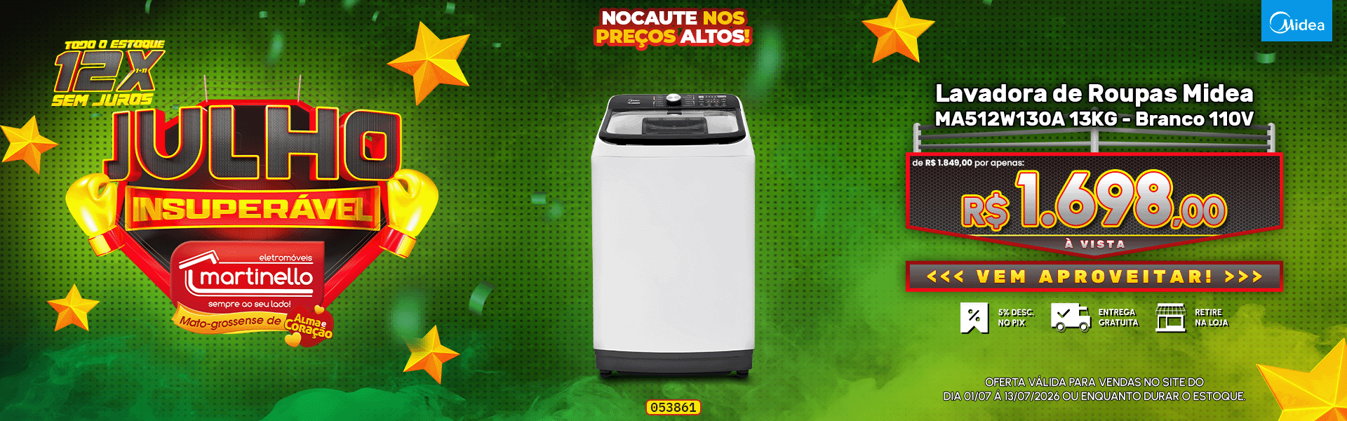 Lavadora de Roupas Midea