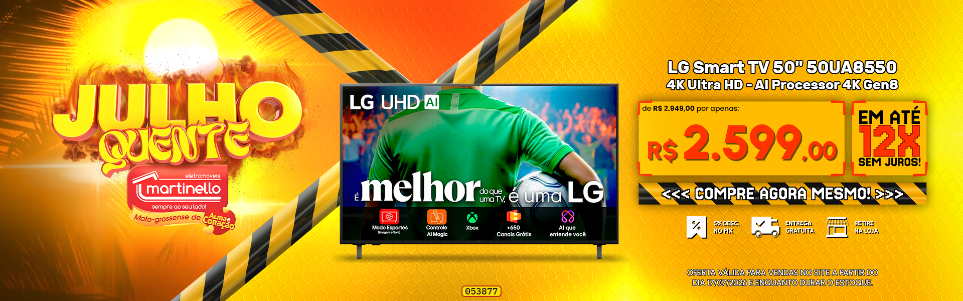 LG Smart TV 50" 50UA8550