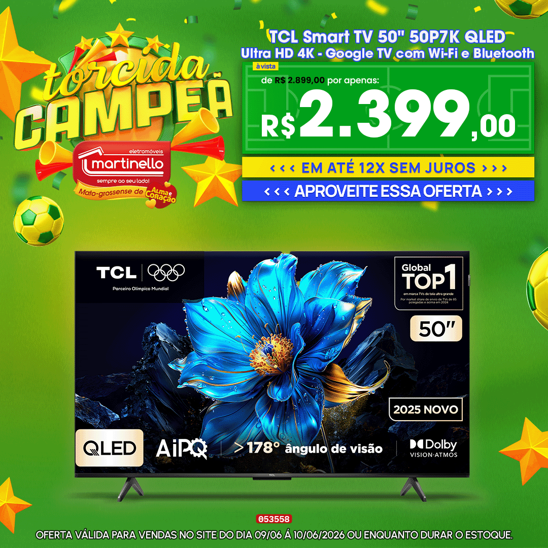 TCL Smart TV 50" 50P7K QLED