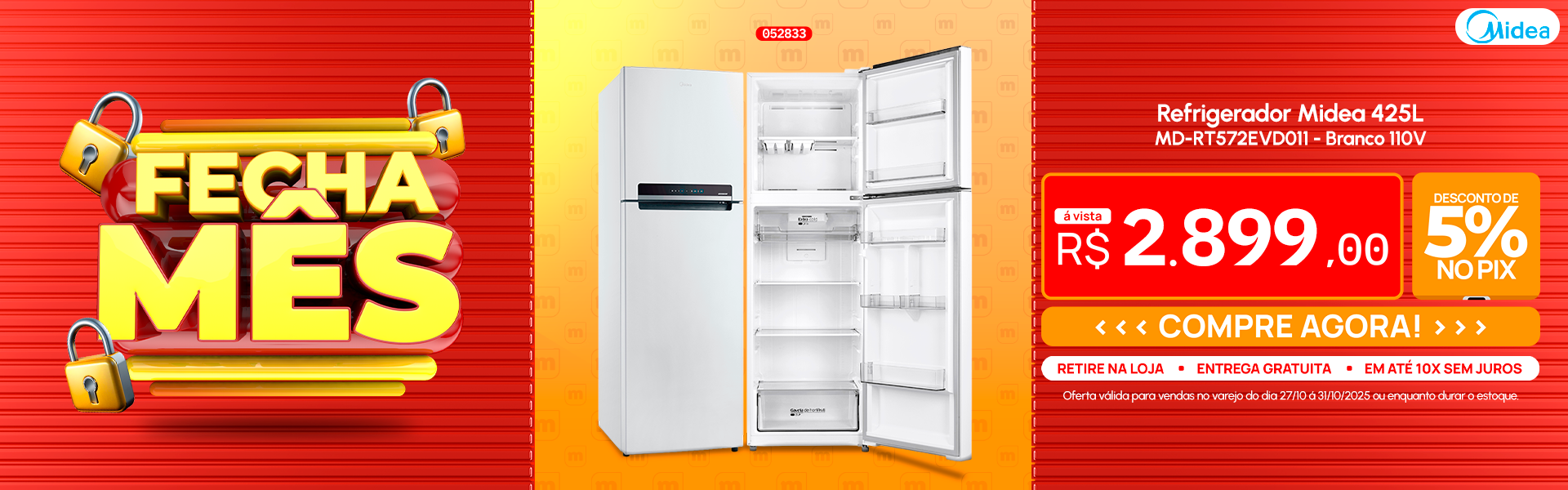 Refrigerador Midea 425L