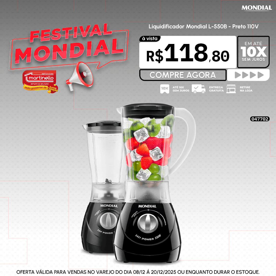 Liquidificador Mondial L-550B - Preto 110V