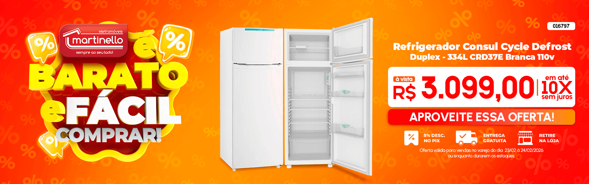 Refrigerador Consul Cycle Defrost