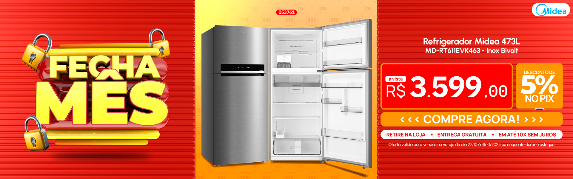 Refrigerador Midea 473L