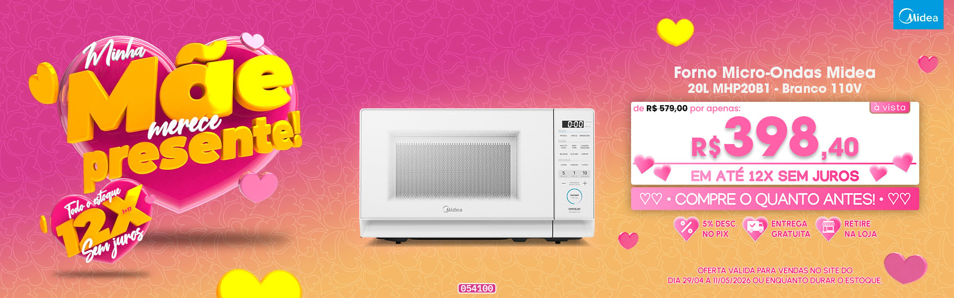 Forno Micro-Ondas Midea