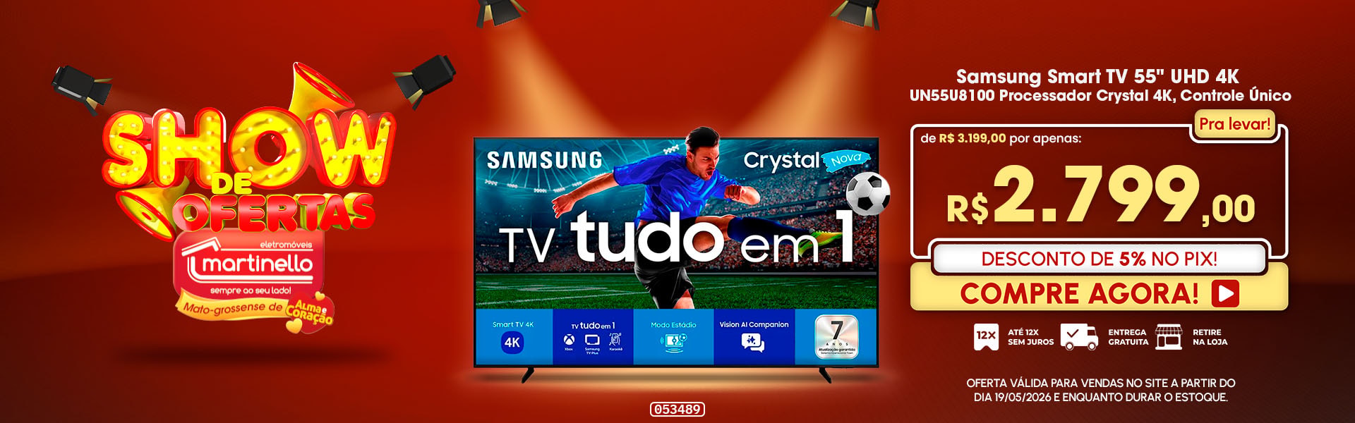 Samsung Smart TV 55" UHD 4K 