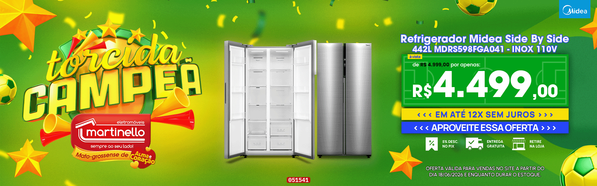 Refrigerador Midea Side By Side