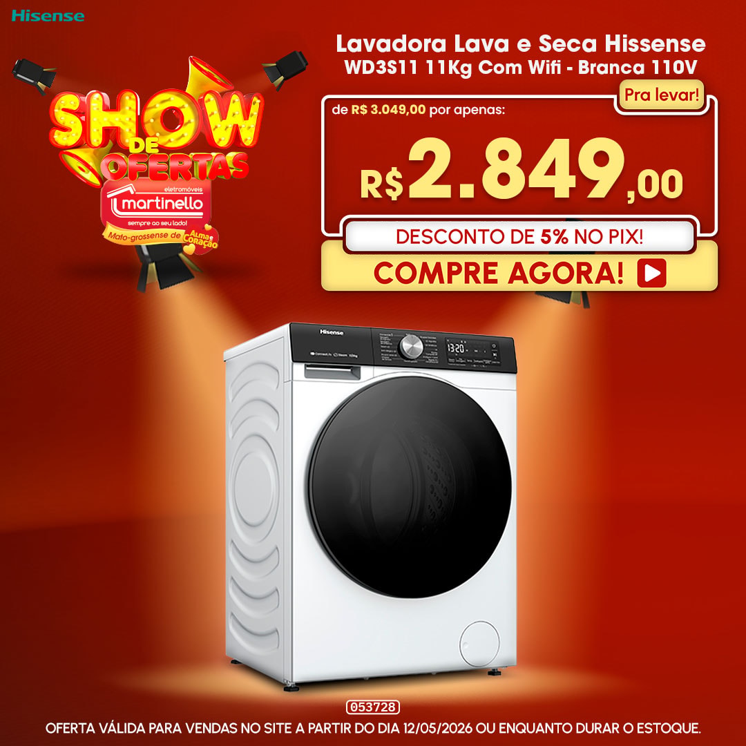 Lavadora Lava e Seca Hissense