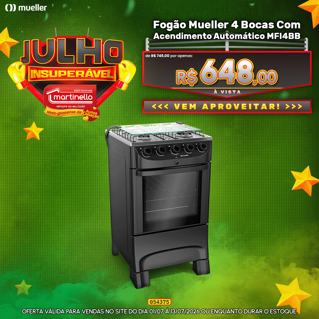 Fogão Mueller 4 Bocas Com