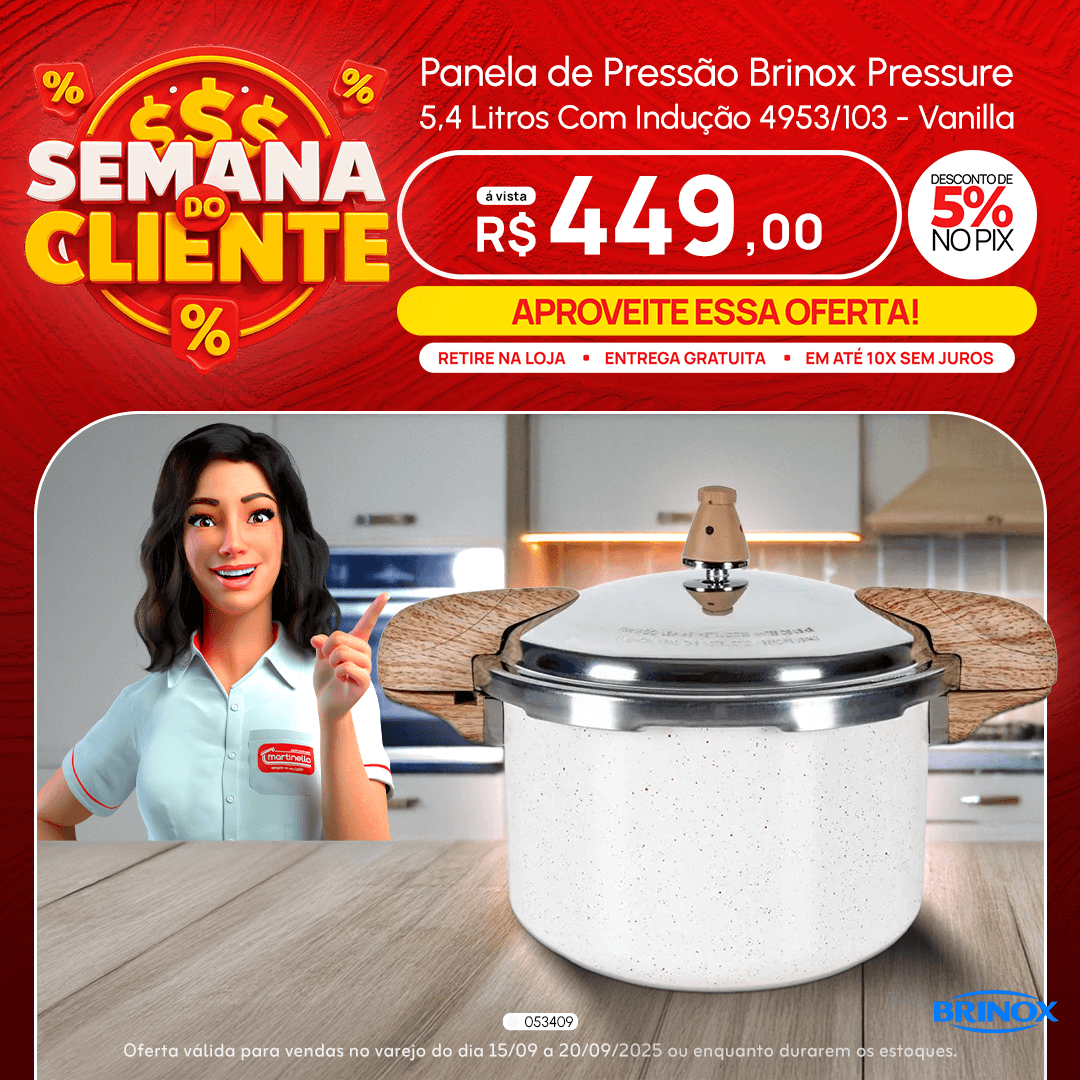 Panela de Pressão Brinox Pressure