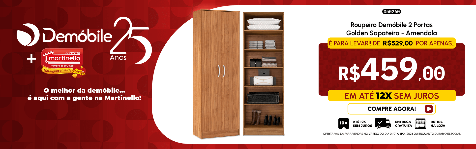 Roupeiro Demóbile 2 Portas