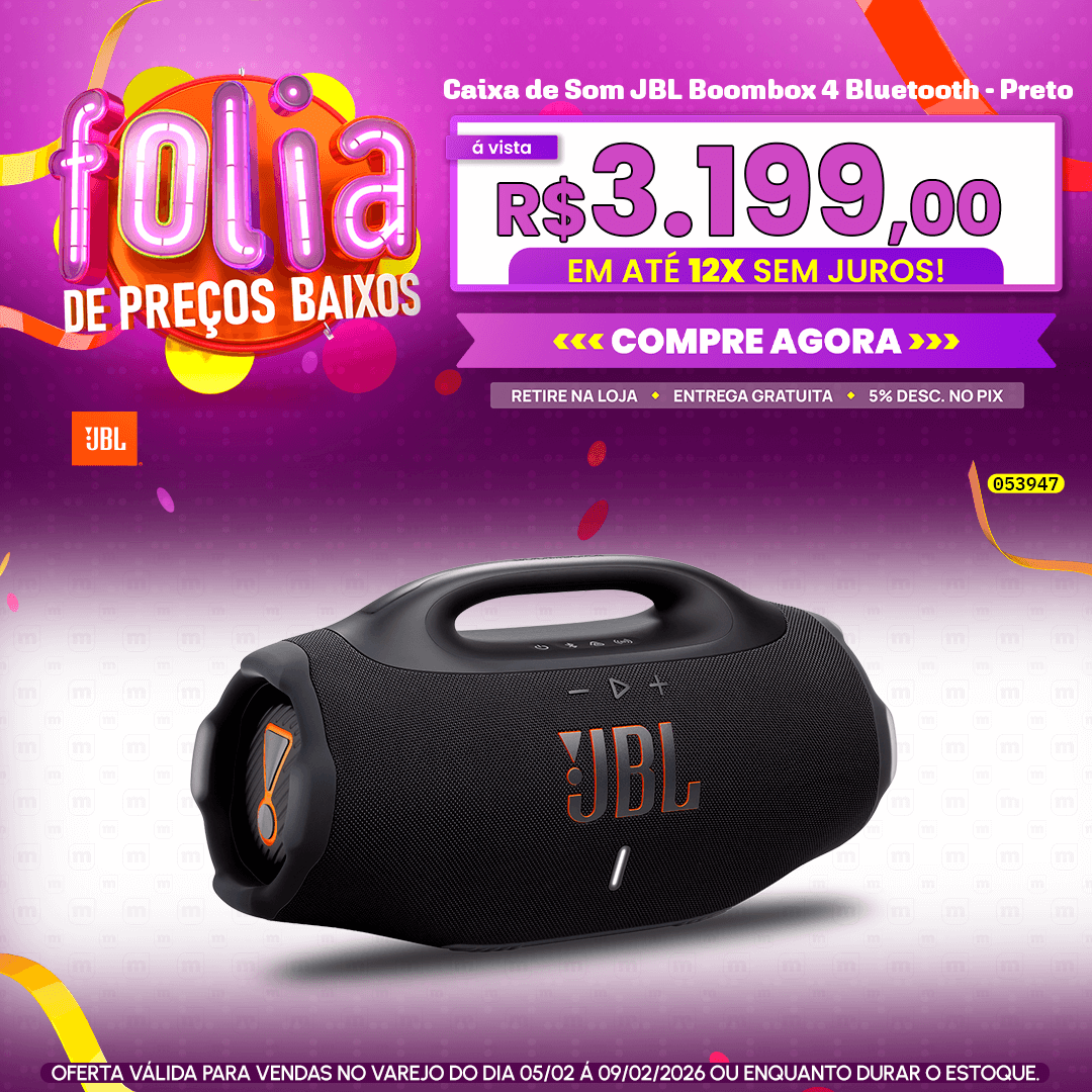 Caixa de Som JBL Boombox 4 Bluetooth - Preto